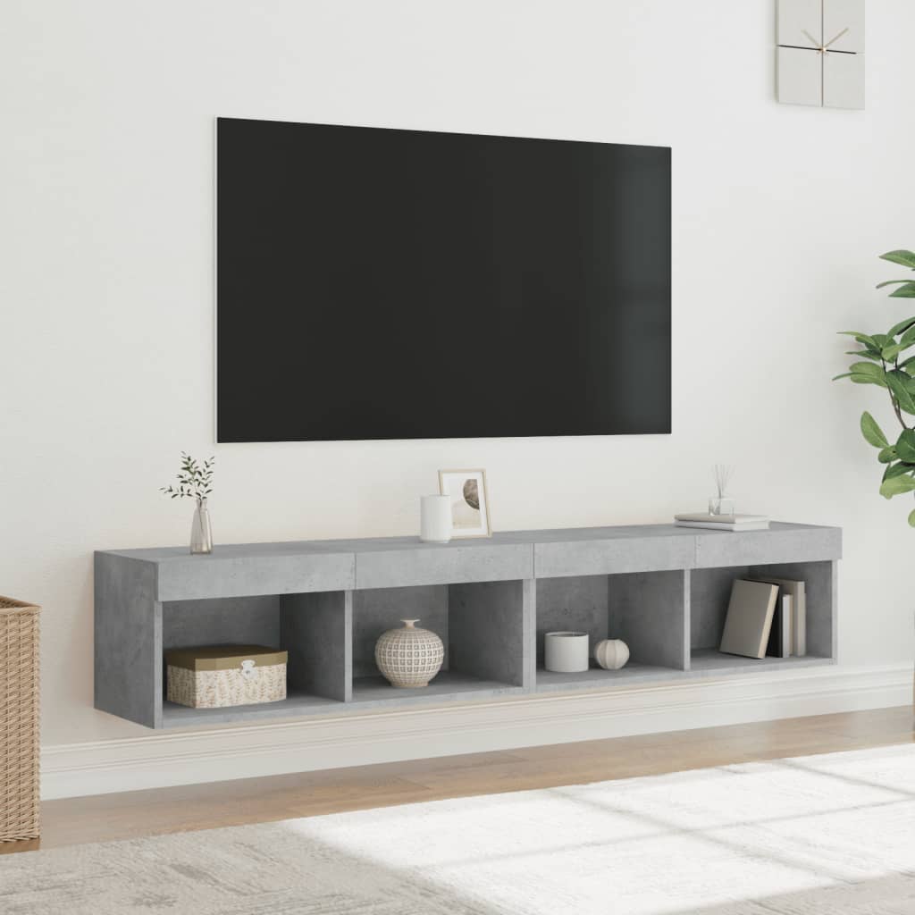 Tv-Bänk Med Led-Belysning 2 St 60X30X30 Cm