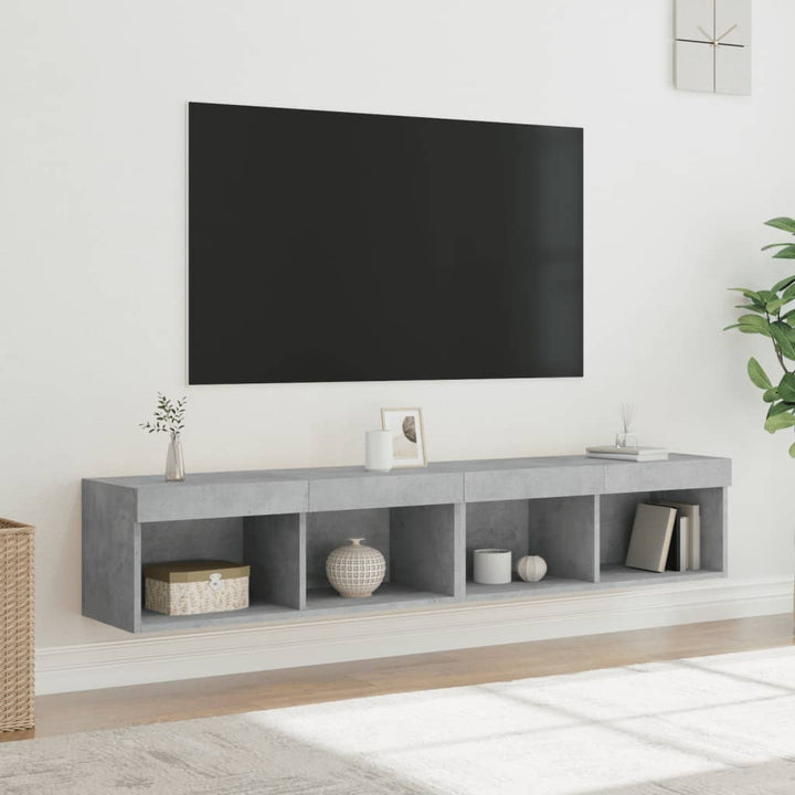 Tv-Bänk Med Led-Belysning 2 St 60X30X30 Cm
