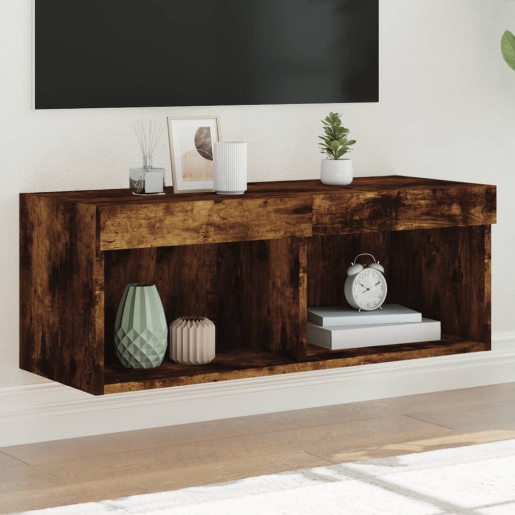 Tv-Bänk Med Led-Belysning 2 St 60X30X30 Cm