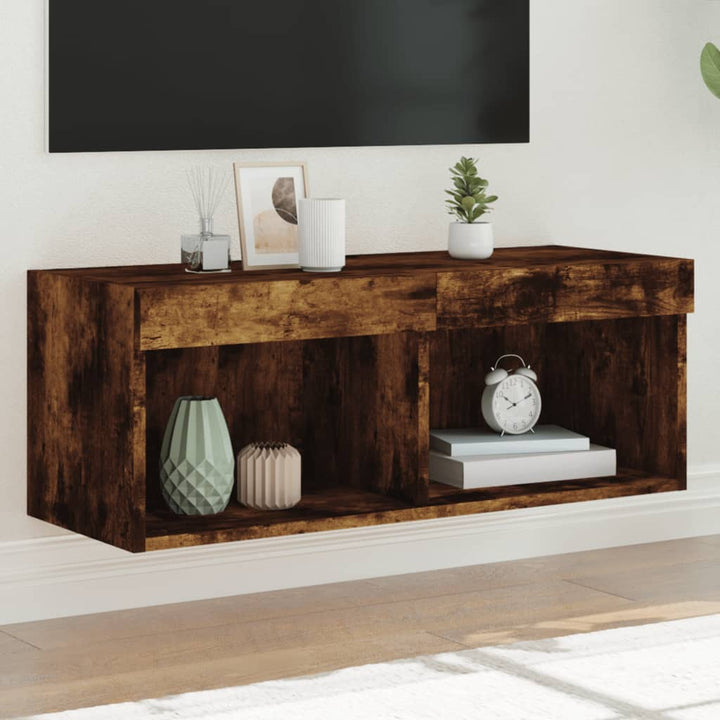 Tv-Bänk Med Led-Belysning 2 St 60X30X30 Cm