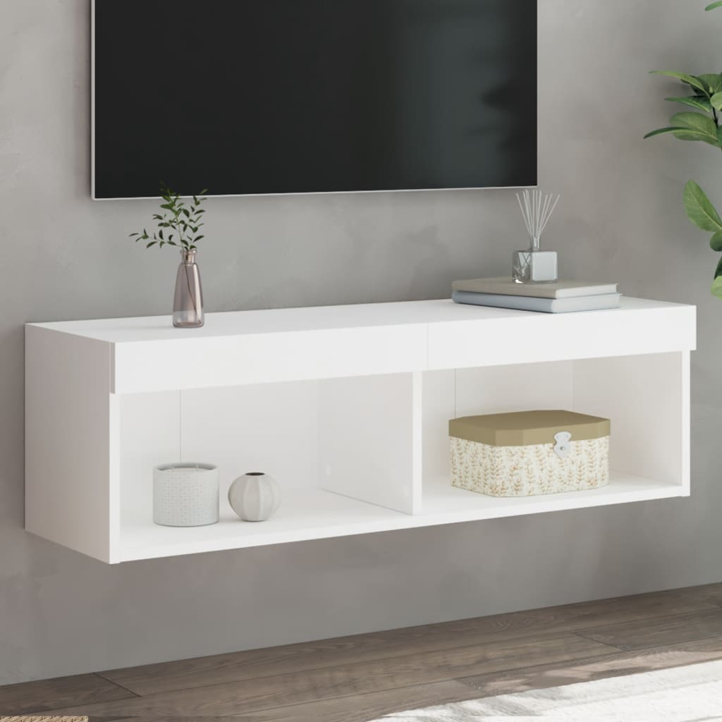 Tv-Bänk Med Led-Belysning 2 St 60X30X30 Cm