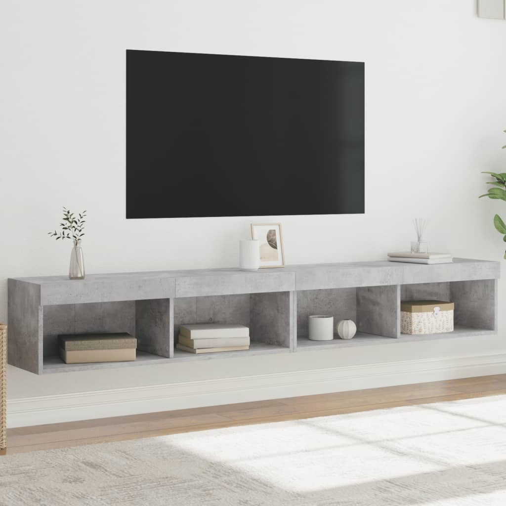 Tv-Bänk Med Led-Belysning 2 St 60X30X30 Cm