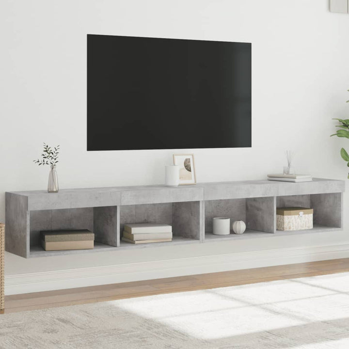 Tv-Bänk Med Led-Belysning 2 St 60X30X30 Cm