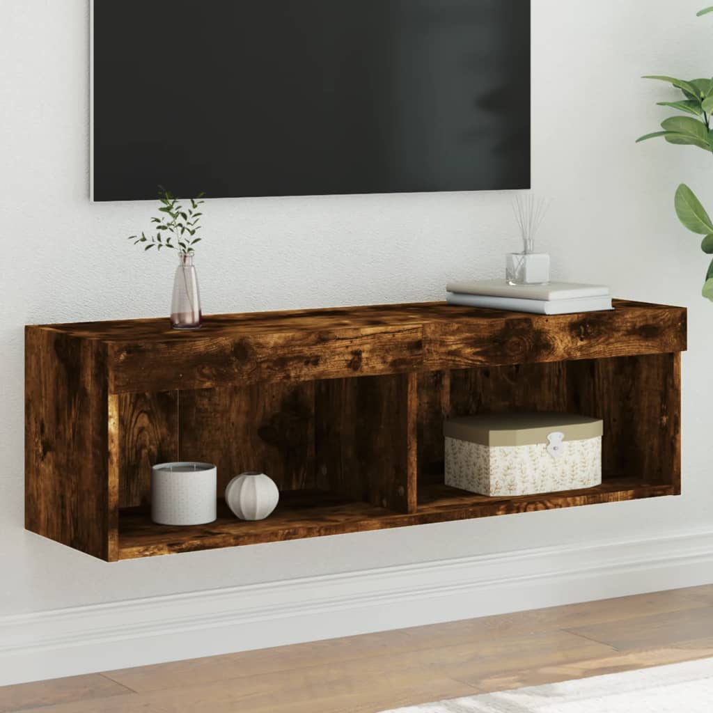 Tv-Bänk Med Led-Belysning 2 St 60X30X30 Cm