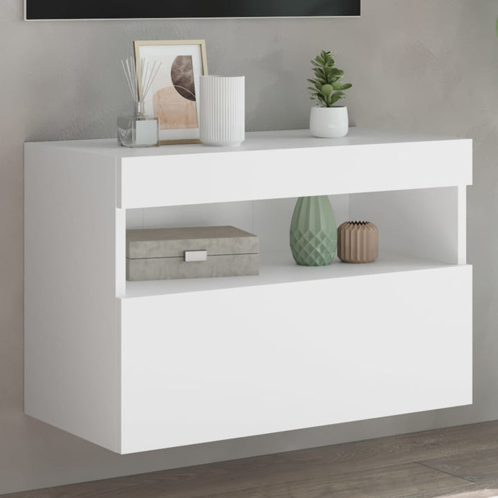 Väggmonterad Tv-Bänk Led 100X30X40 Cm