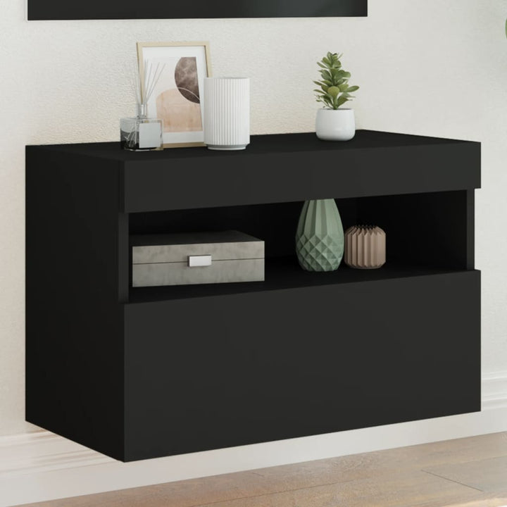 Väggmonterad Tv-Bänk Led 100X30X40 Cm