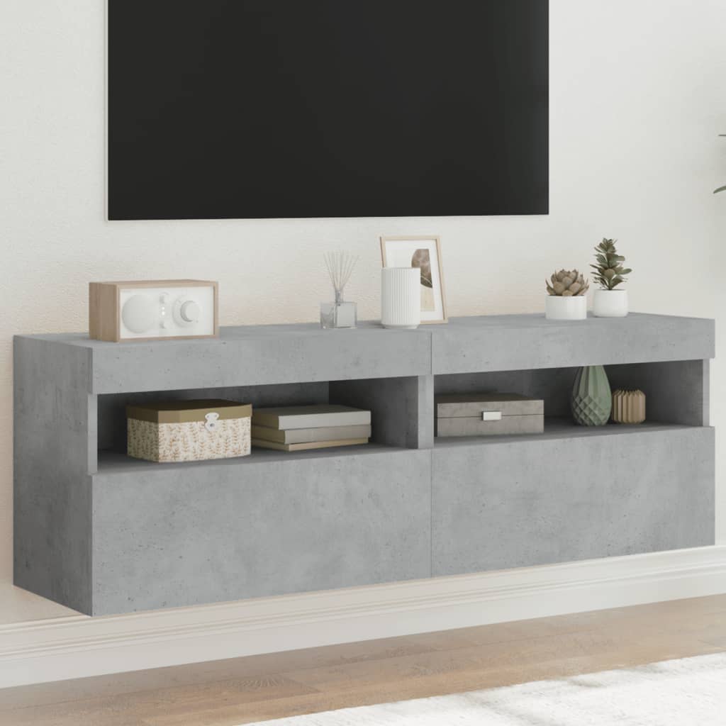 Väggmonterad Tv-Bänk Led 100X30X40 Cm