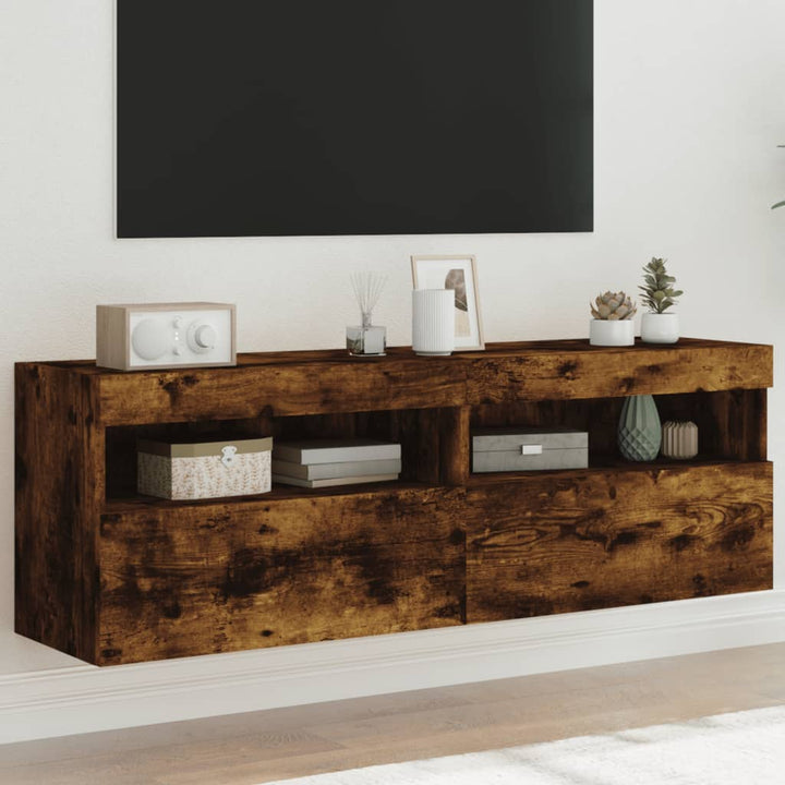 Väggmonterad Tv-Bänk Led 100X30X40 Cm