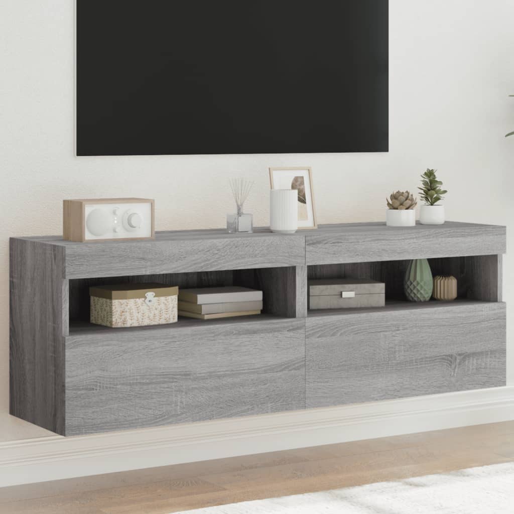 Väggmonterad Tv-Bänk Led 100X30X40 Cm