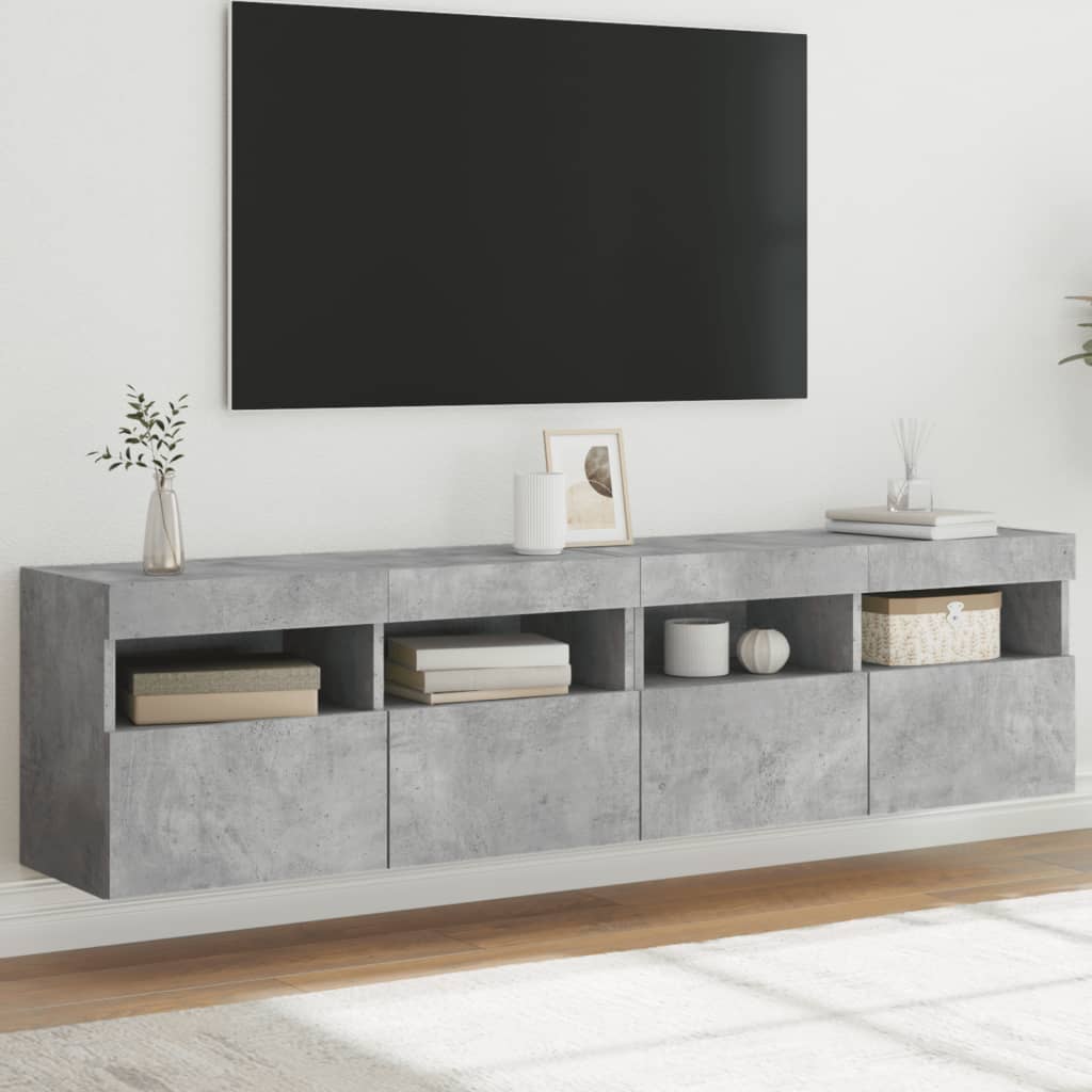 Väggmonterad Tv-Bänk Led 100X30X40 Cm