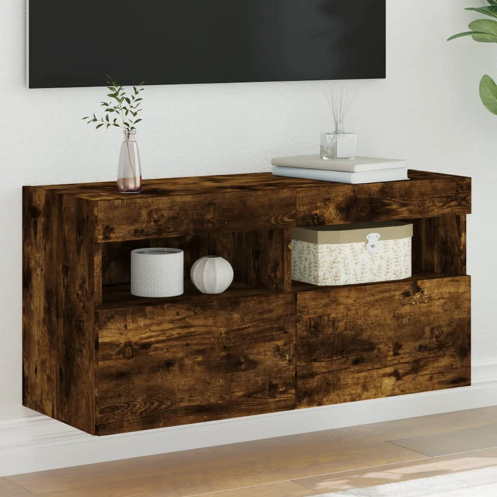 Väggmonterad Tv-Bänk Led 100X30X40 Cm