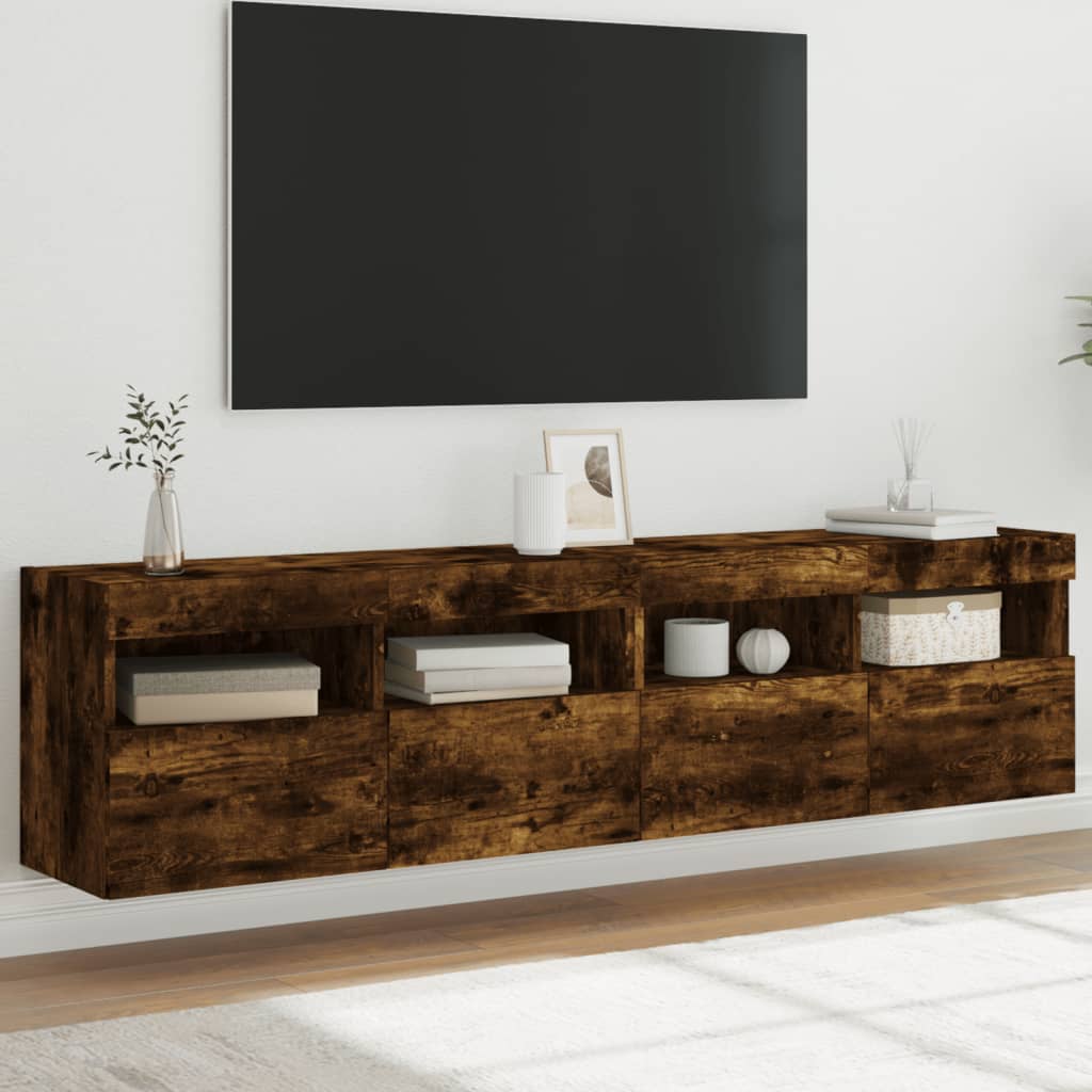 Väggmonterad Tv-Bänk Led 100X30X40 Cm