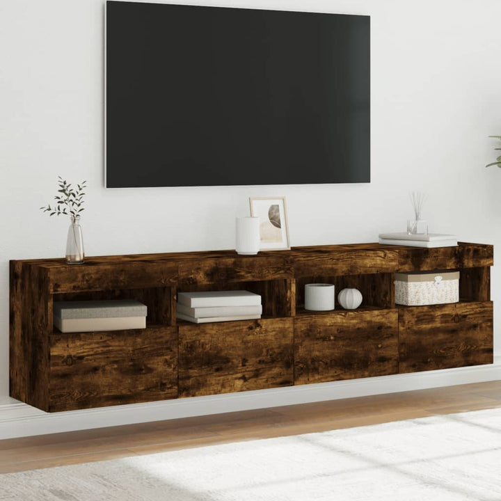 Väggmonterad Tv-Bänk Led 100X30X40 Cm