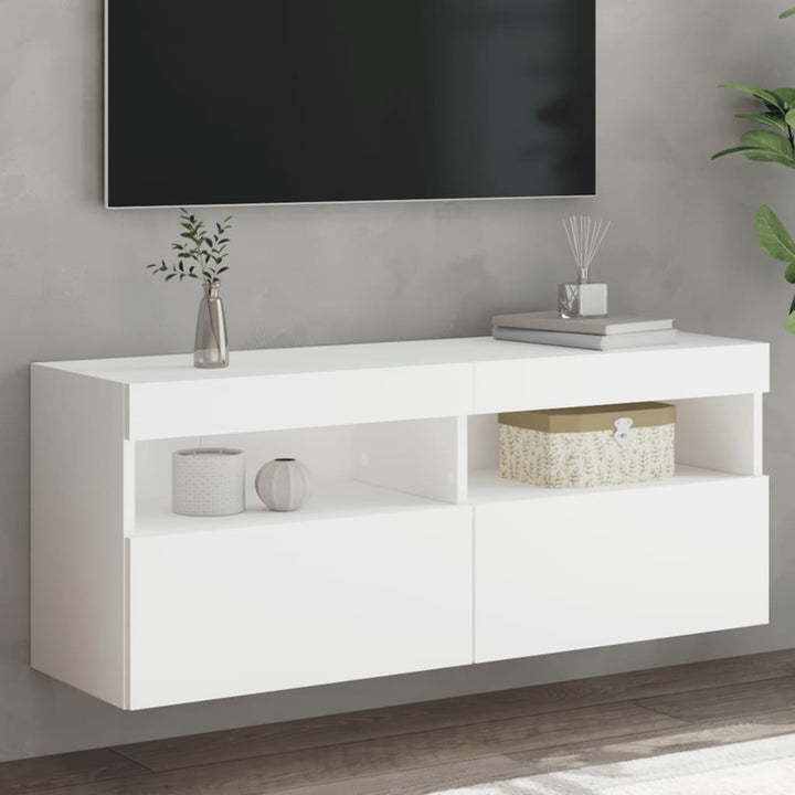 Väggmonterad Tv-Bänk Led 100X30X40 Cm