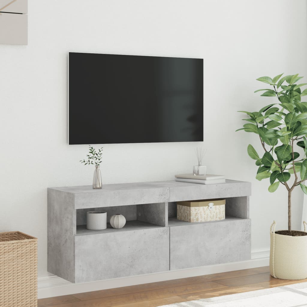 Väggmonterad Tv-Bänk Led 100X30X40 Cm