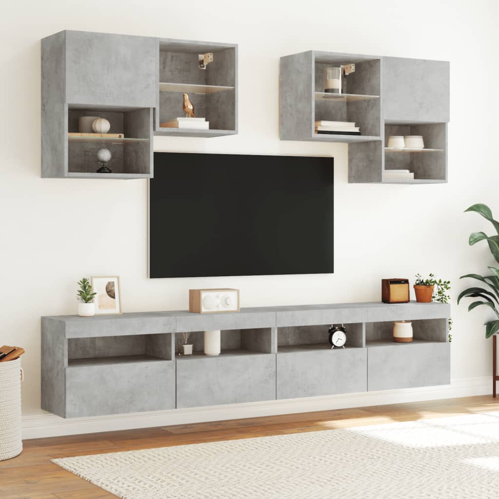 Väggmonterad Tv-Bänk Led 100X30X40 Cm