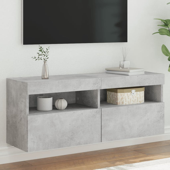 Väggmonterad Tv-Bänk Led 100X30X40 Cm