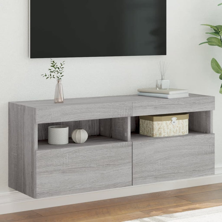 Väggmonterad Tv-Bänk Led 100X30X40 Cm