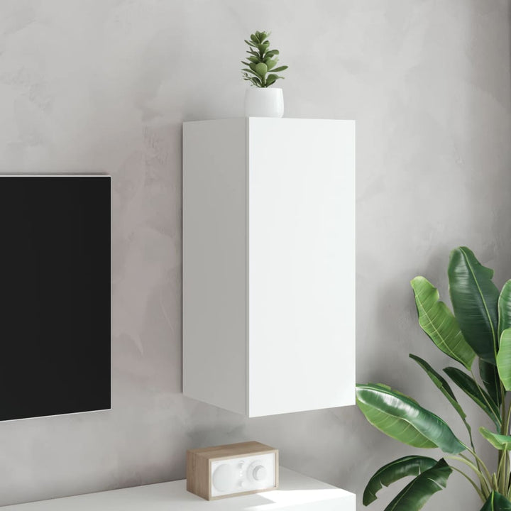Väggmonterad Tv-Bänk Led 30,5X35X70 Cm