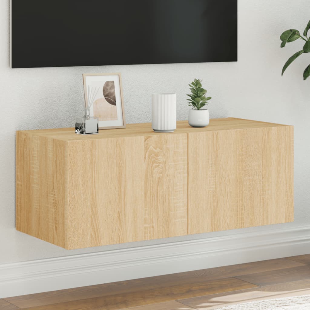 Väggmonterad Tv-Bänk Led