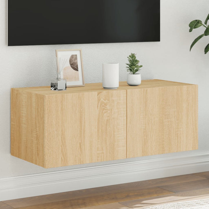 Väggmonterad Tv-Bänk Led