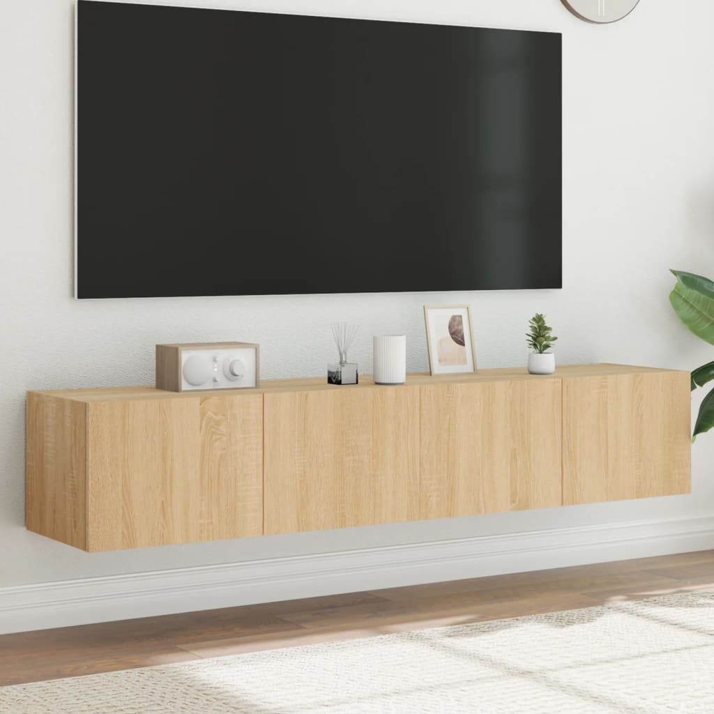 Väggmonterad Tv-Bänk Led