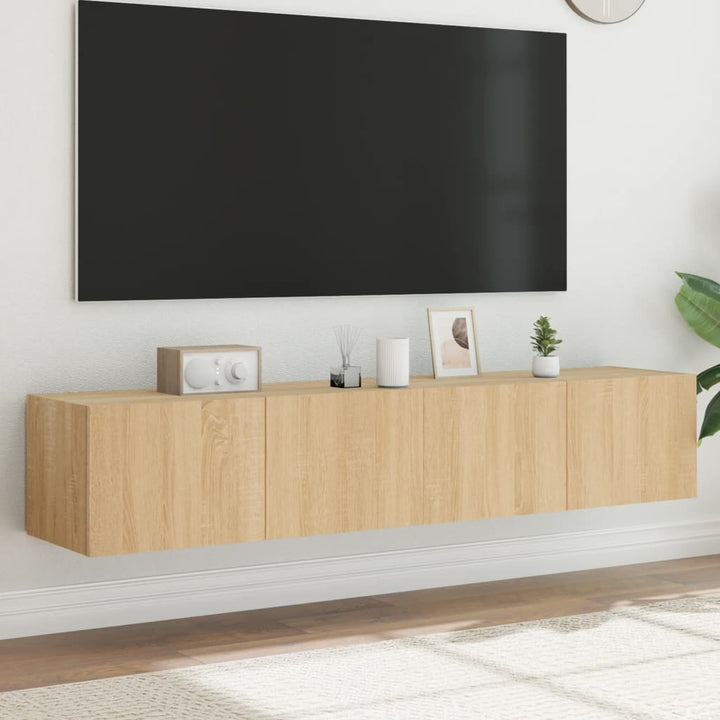 Väggmonterad Tv-Bänk Led