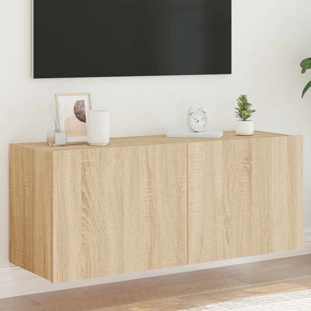 Väggmonterad Tv-Bänk Led