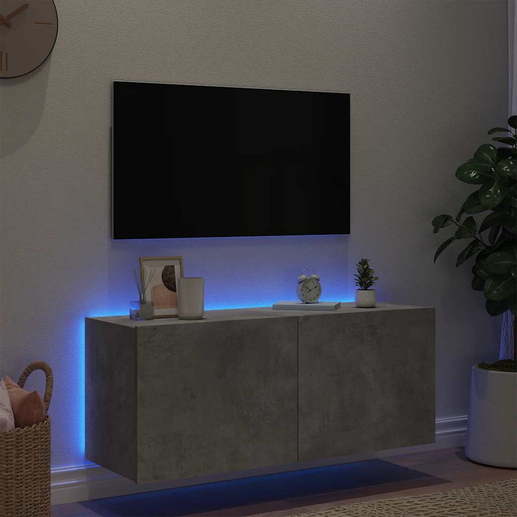 Väggmonterad Tv-Bänk Led