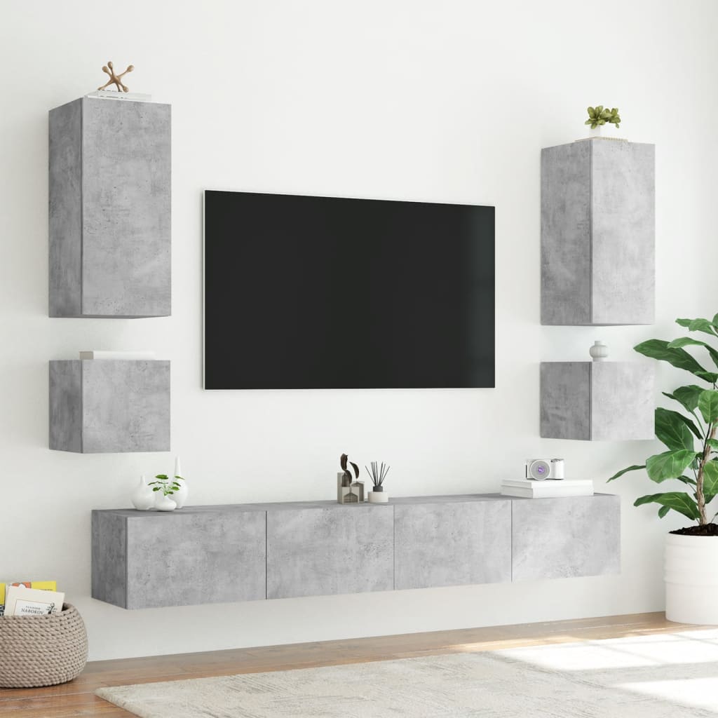Väggmonterad Tv-Bänk Led