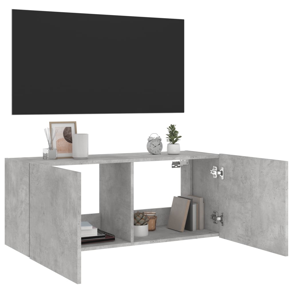 Väggmonterad Tv-Bänk Led