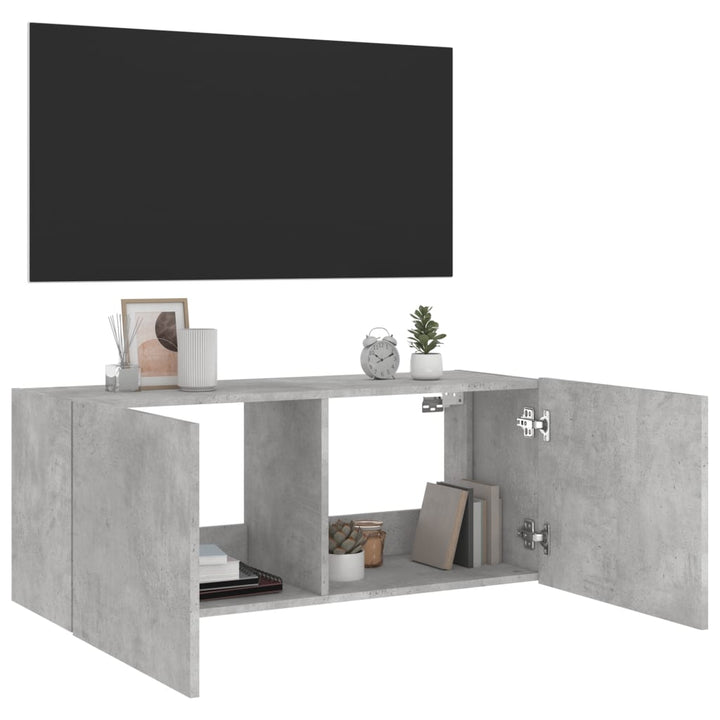 Väggmonterad Tv-Bänk Led