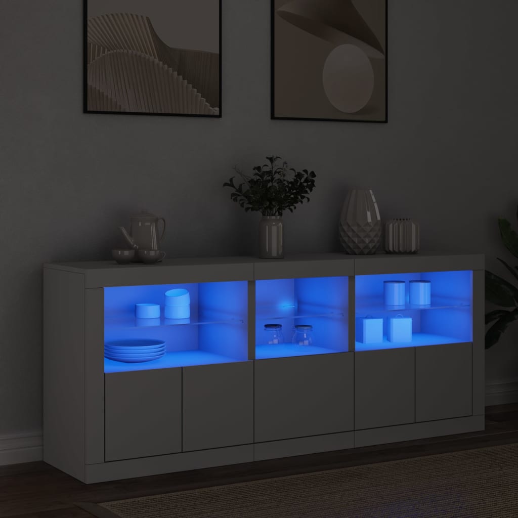 Skänk Med Led-Belysning 162X37X67 Cm