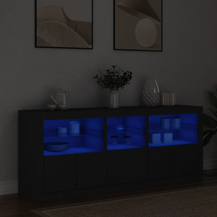 Skänk Med Led-Belysning 162X37X67 Cm
