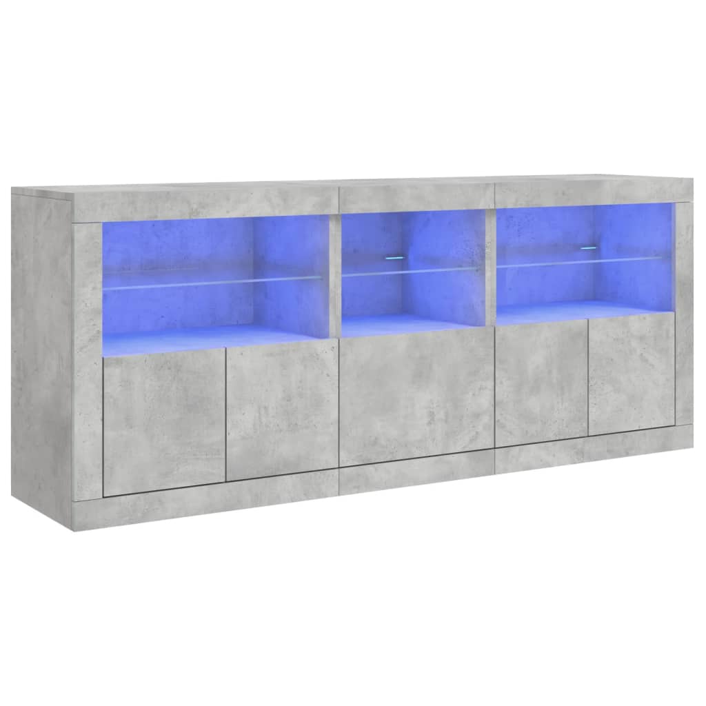 Skänk Med Led-Belysning 162X37X67 Cm