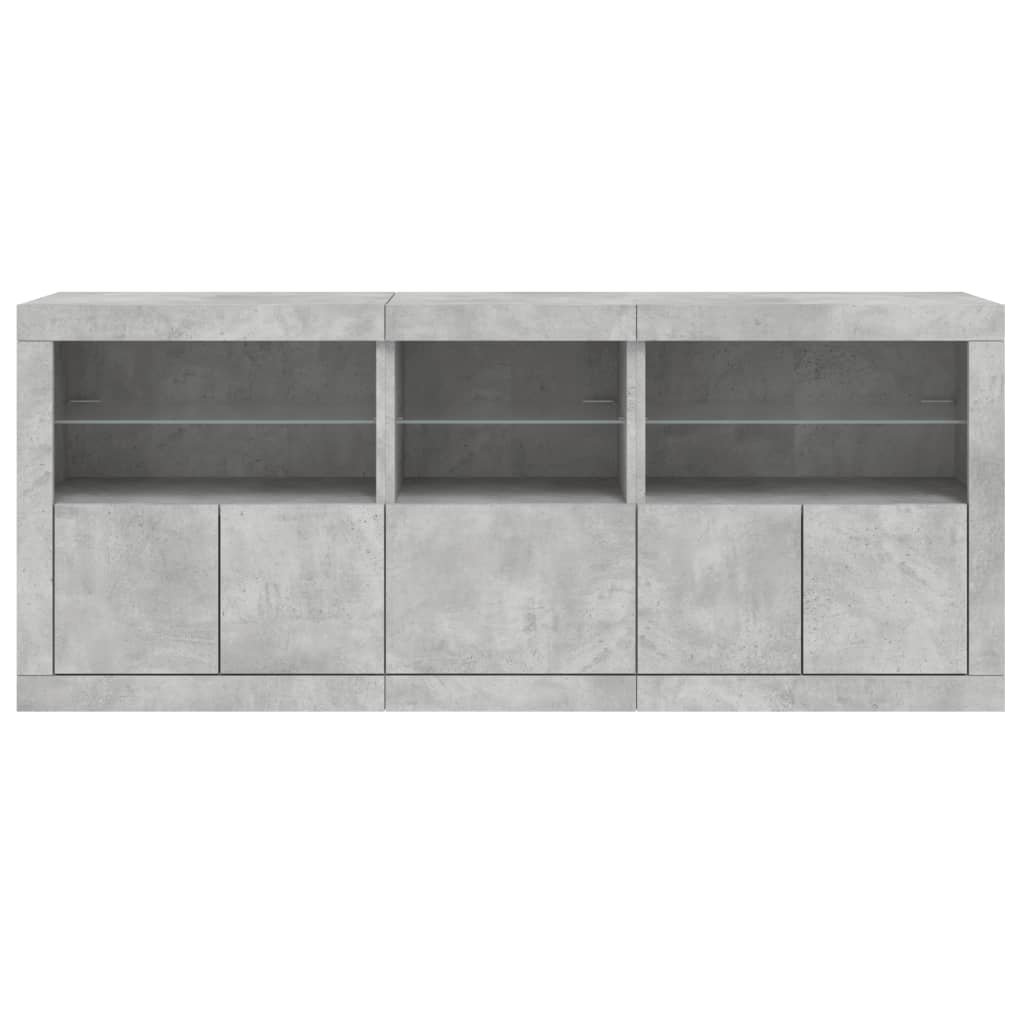 Skänk Med Led-Belysning 162X37X67 Cm