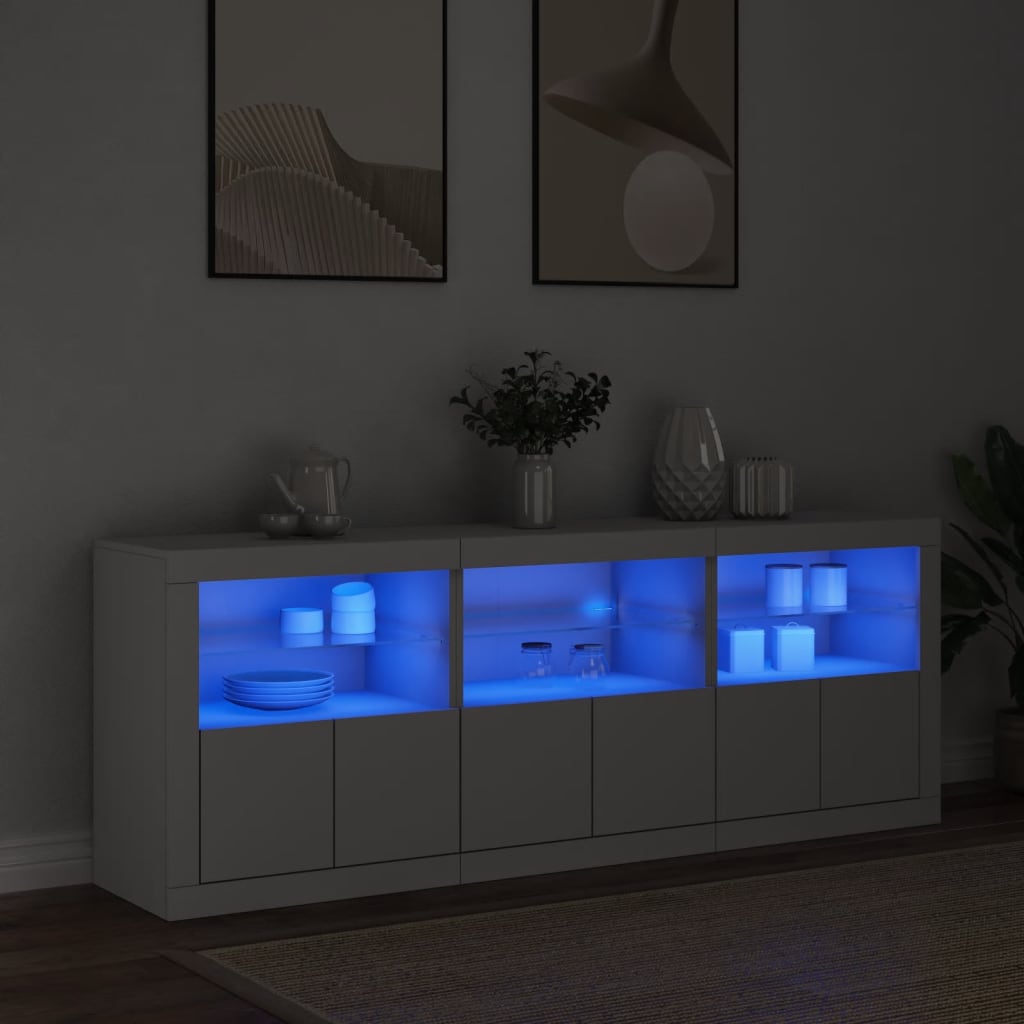 Skänk Med Led-Belysning 181,5X37X67 Cm