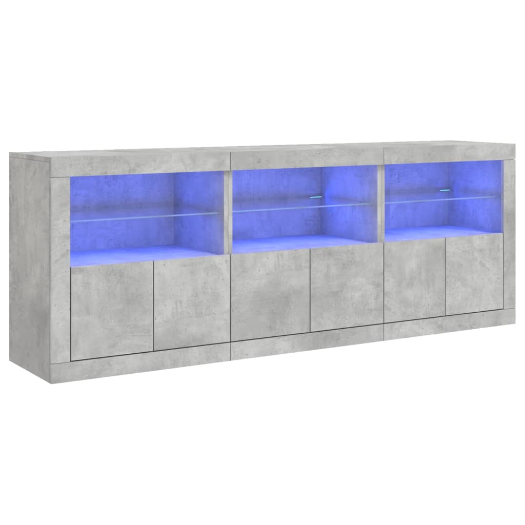 Skänk Med Led-Belysning 181,5X37X67 Cm