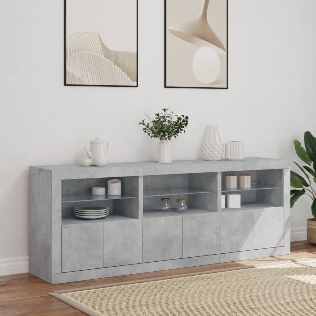 Skänk Med Led-Belysning 181,5X37X67 Cm