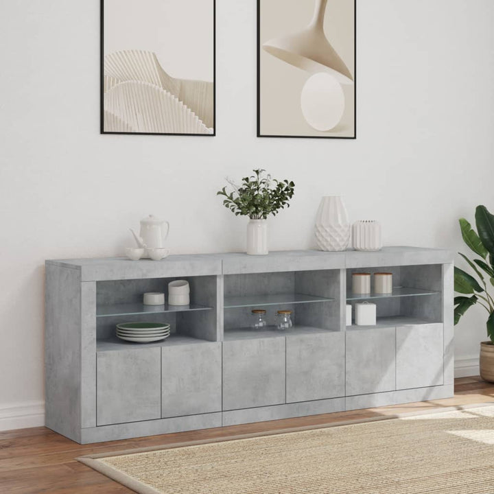 Skänk Med Led-Belysning 181,5X37X67 Cm