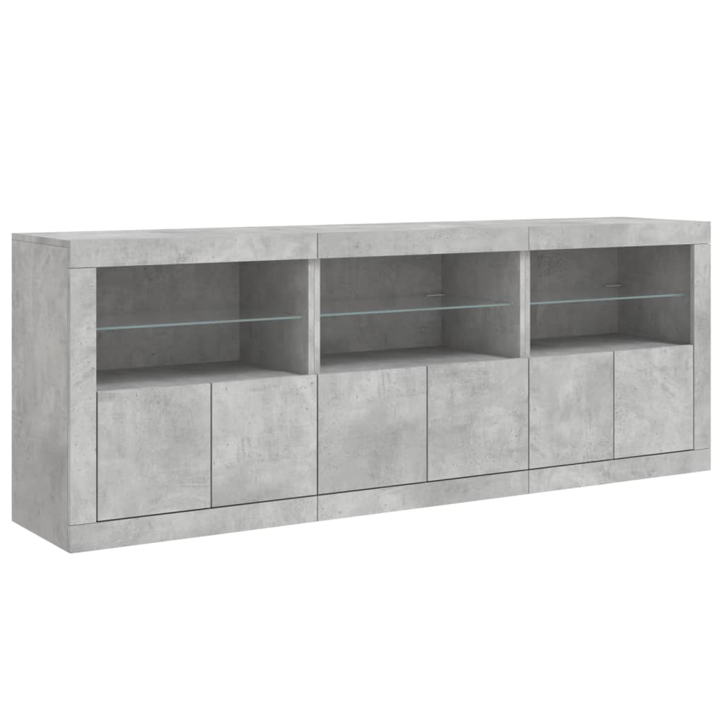 Skänk Med Led-Belysning 181,5X37X67 Cm