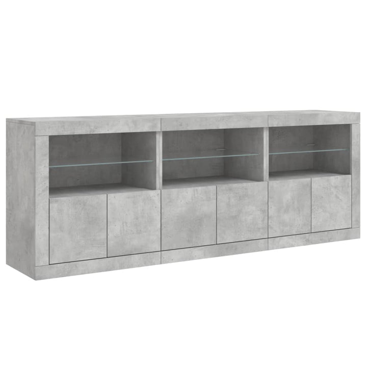 Skänk Med Led-Belysning 181,5X37X67 Cm