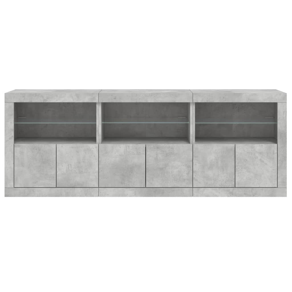 Skänk Med Led-Belysning 181,5X37X67 Cm