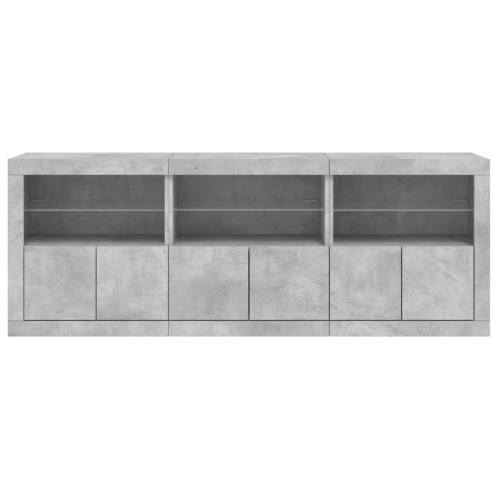 Skänk Med Led-Belysning 181,5X37X67 Cm