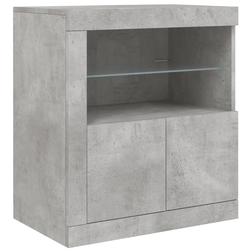 Skänk Med Led-Belysning 181,5X37X67 Cm