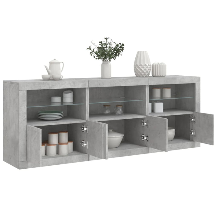 Skänk Med Led-Belysning 181,5X37X67 Cm
