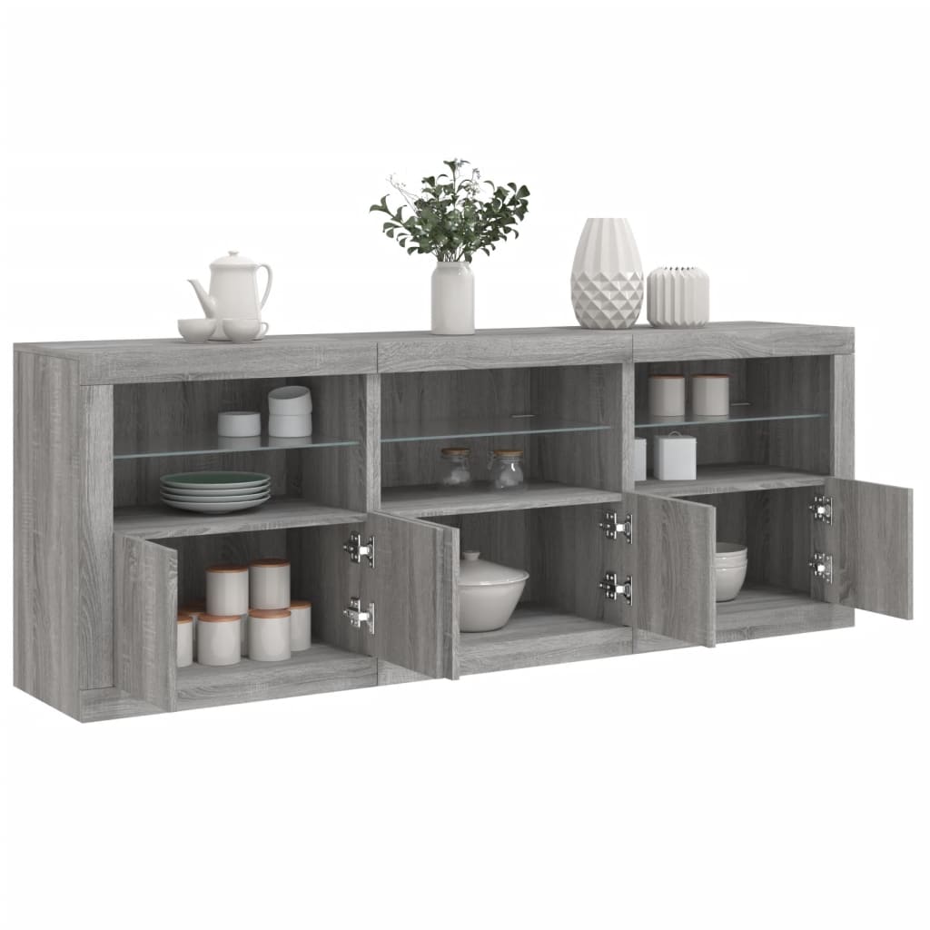 Skänk Med Led-Belysning 181,5X37X67 Cm