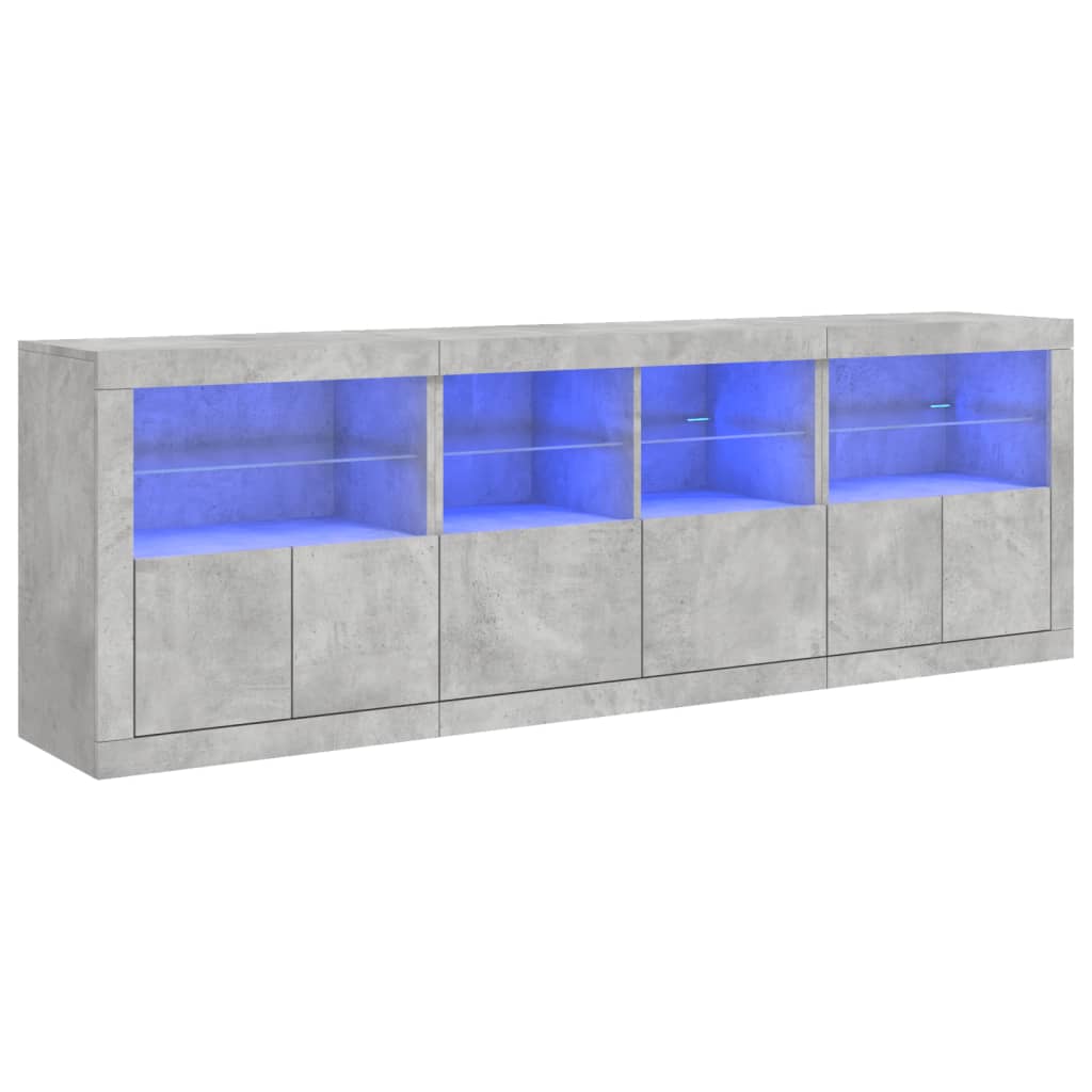 Skänk Med Led-Belysning 202X37X67 Cm