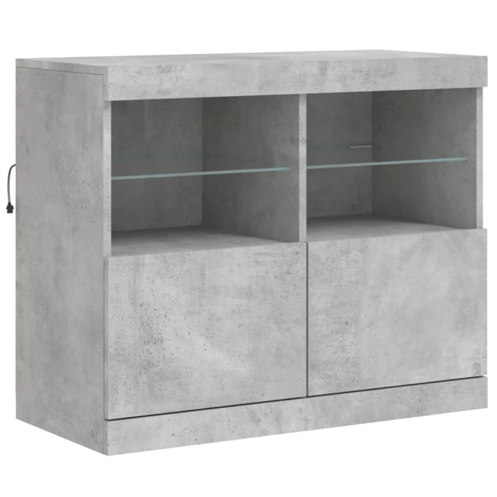 Skänk Med Led-Belysning 202X37X67 Cm