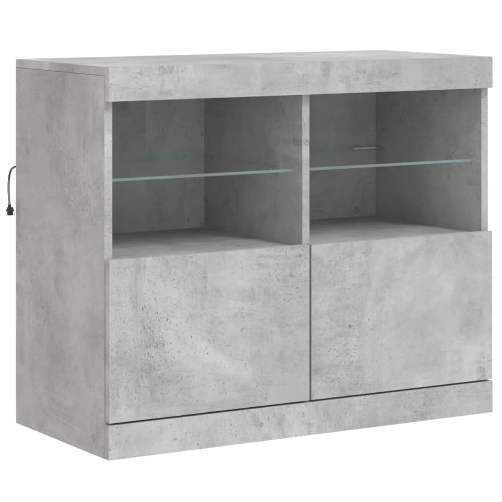 Skänk Med Led-Belysning 202X37X67 Cm